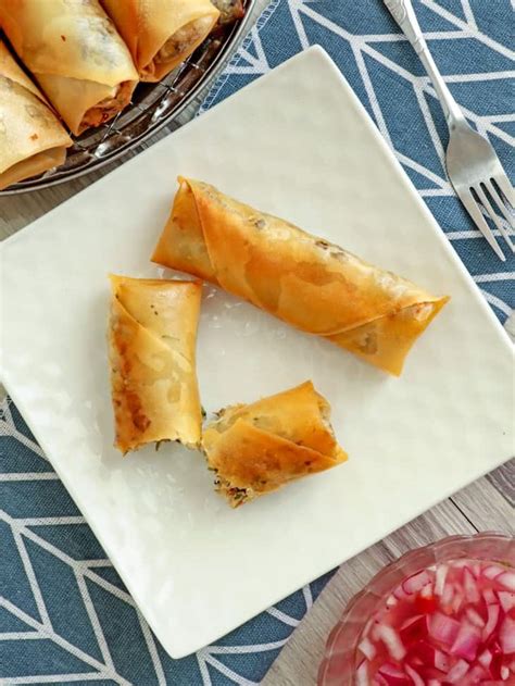 Lumpiang Hubad with Garlicky Peanut Sauce.